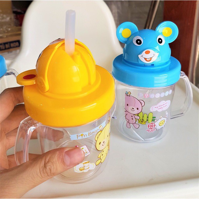 Bình nước có ống hút hình chú chuột siêu đáng yêu