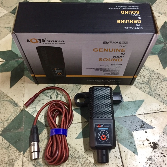 combo thu âm mic ALC-280-Sound card H9 kèm dây livestream lấy nhạc bh 6 tháng