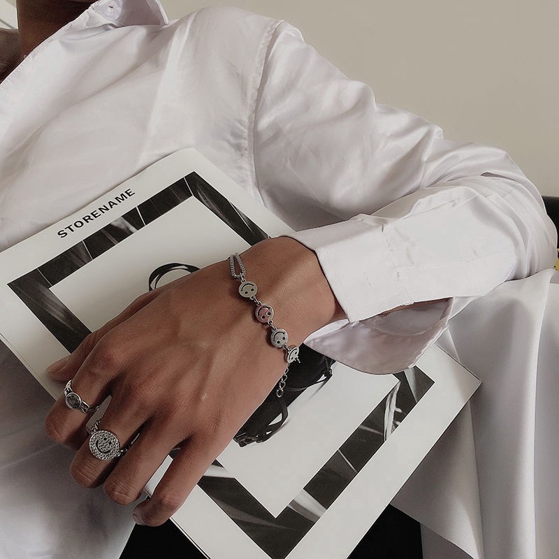 Vòng Tay Họa Tiết Mặt Cười Phong Cách Thời Trang 23470 Dành Cho Nam Và Nữ