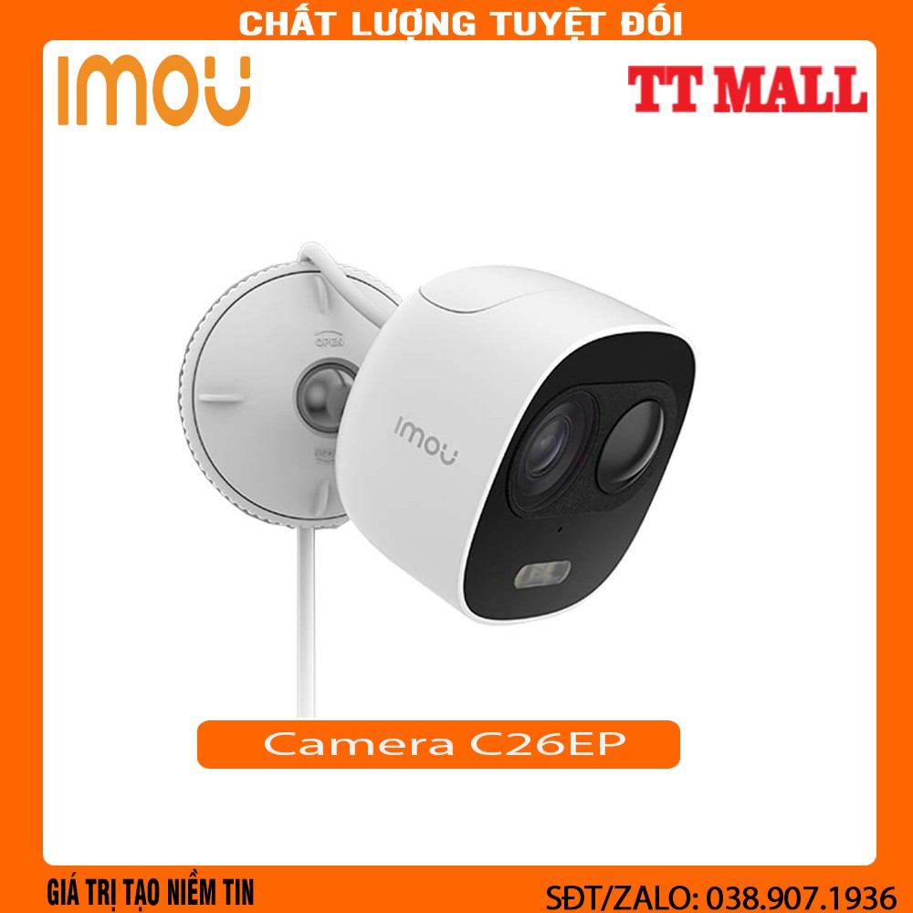 Camera Dahua IMOU góc rộng 125m IPC-C26EP 2M 1080P Full HD - Tích hợp còi báo động an ninh - Tặng kèm thẻ nhớ tùy chọn