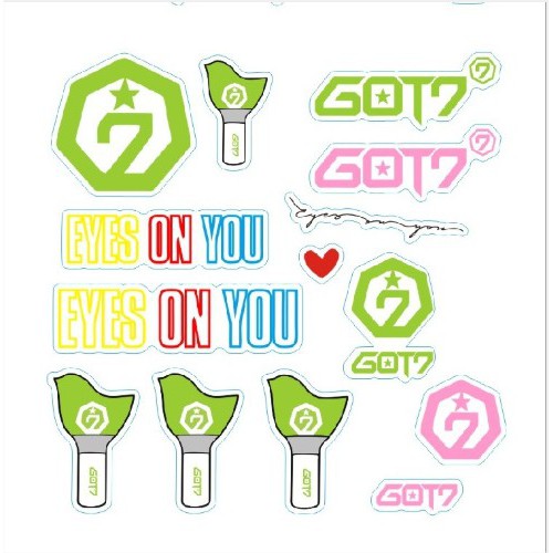 Sticker BT-S, BT-21, EXO, GOT7, W1, Twice, Blackpink 1 tấm