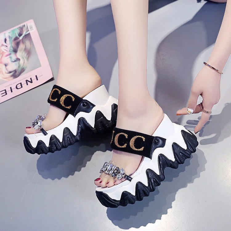 dép sandal quai ngang cao 9cm cao cấp hot trend 2021 hd34