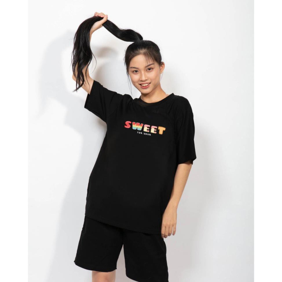 Áo thun nữ nam form rộng tay lỡ Phông Unisex 100% Cotton Chính Hãng Sweet Local Brand Mi Midori