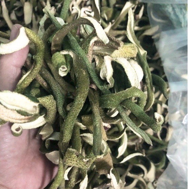 Vỏ bưởi da xanh khô 100g (mỏng thơm)