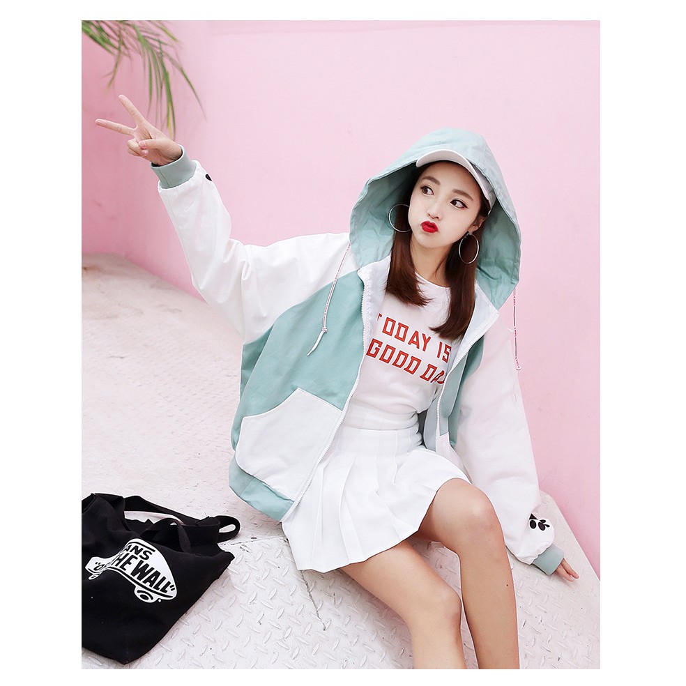Áo khoác dù 2 lớp cao cấp hoa tiết GẤU Fashion A074