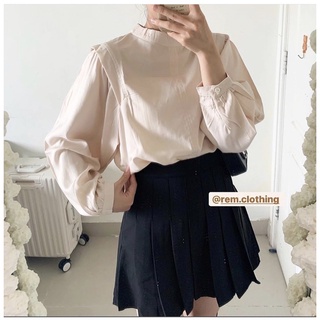 Sơmi cách điệu tay phồng Hàn Quốc