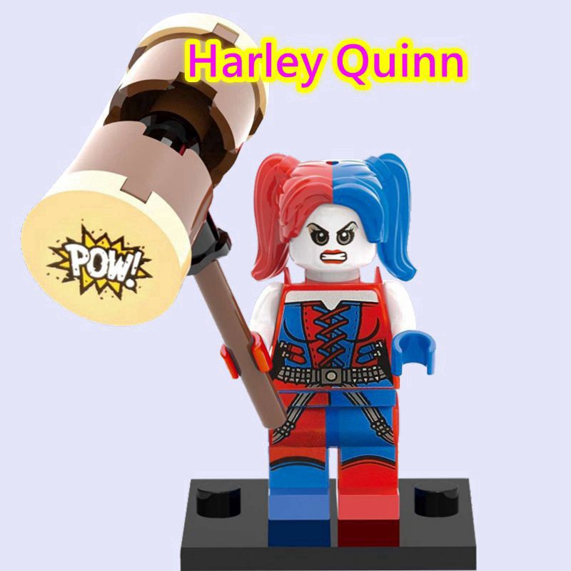 Compatible With Lego Marvel Minifigures DC Movie Spiderman Harley Quinn Baby Education Building Blocks Toys For Children