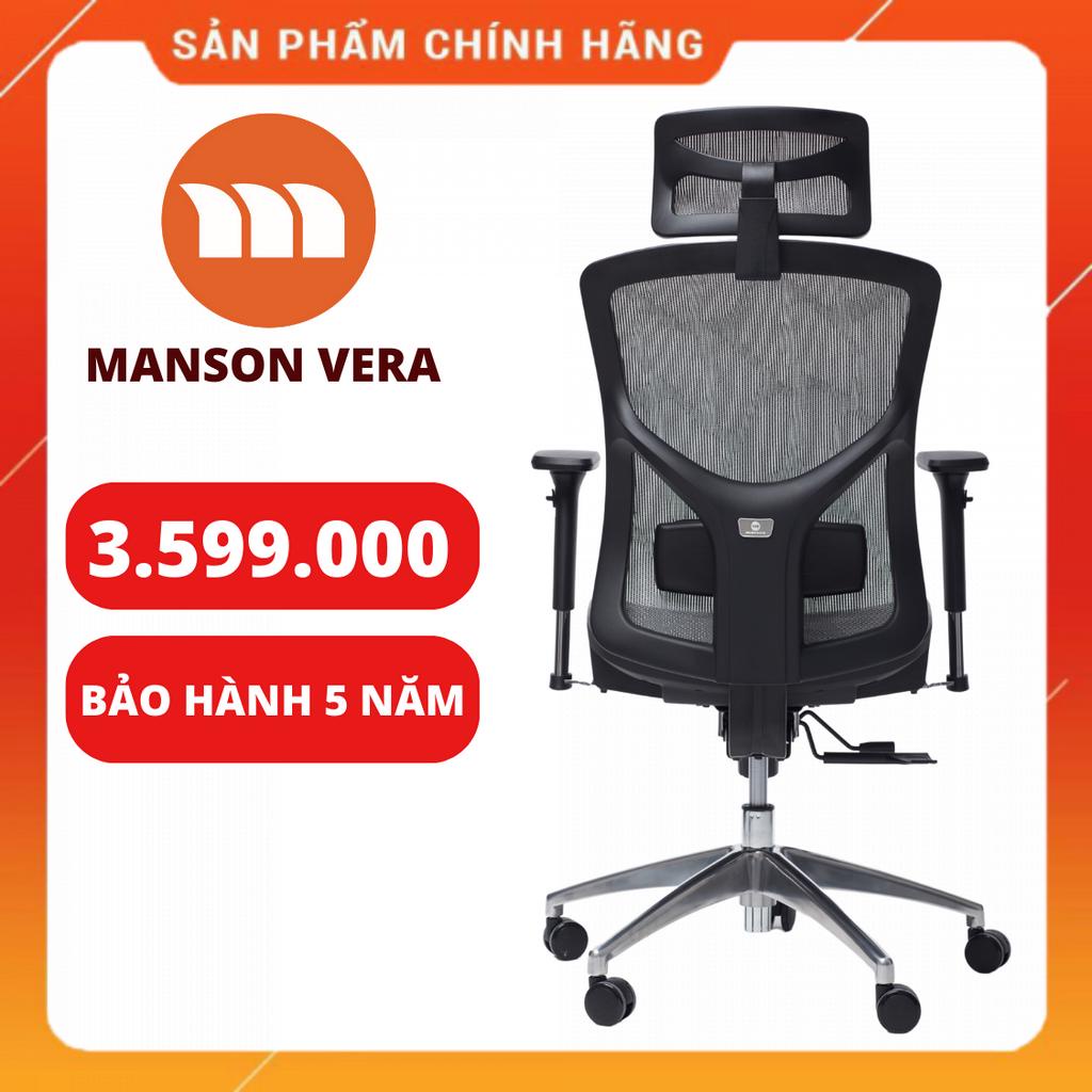 ✅CHÍNH HÃNG - Ghế Manson Vera - Ghế Xoay Văn Phòng Công Thái Học - Bảo hành 5 năm