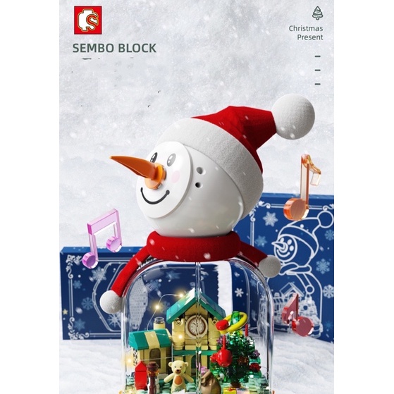 Bộ Lắp Ghép Người Tuyết Kèm Đèn Và Nhạc