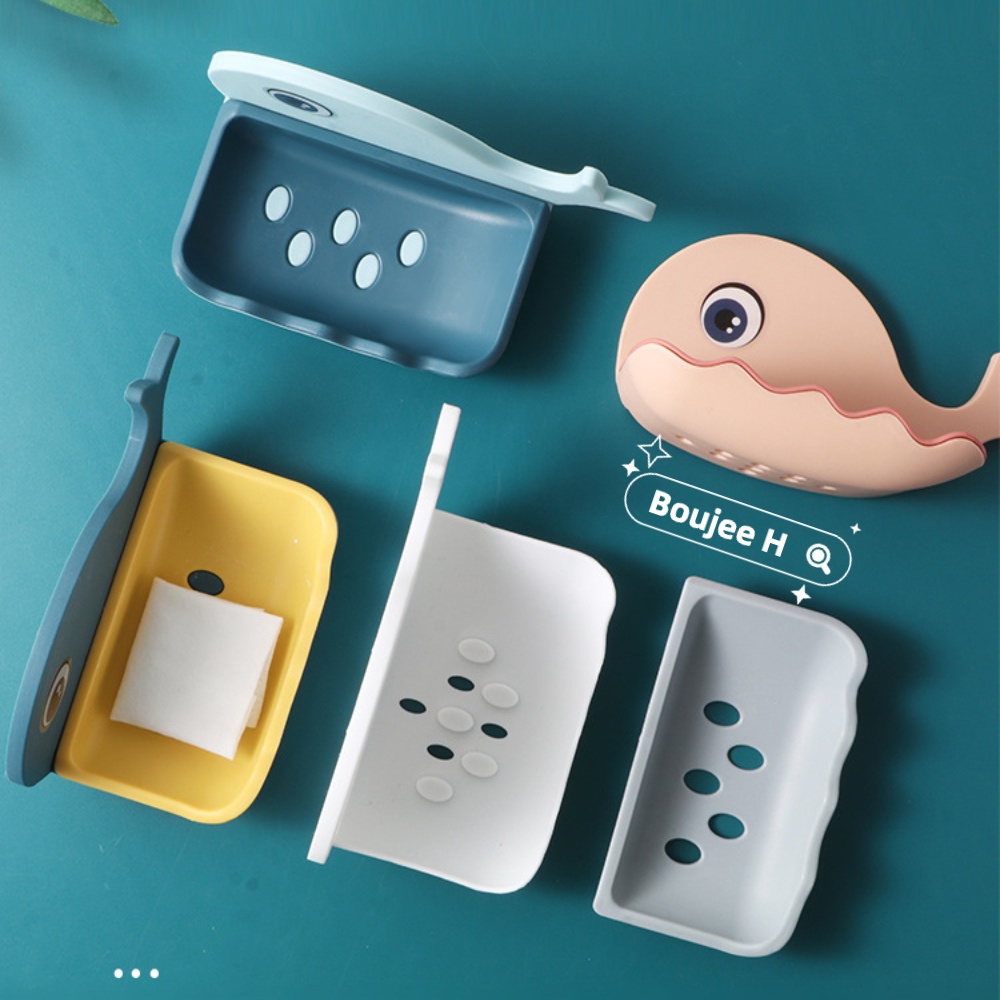 Kệ Đa Năng Dán Tường Phòng Tắm, Kệ Để Xà Bông Tắm Hình Cá Voi Siêu Xinh Mẫu Mới Nhất ,1 Khay Giá Đỡ Xà Phòng Gắn Tường Bằng Nhựa Hình Cá Voi Dành Cho Phòng Tắm Nhà Bếp