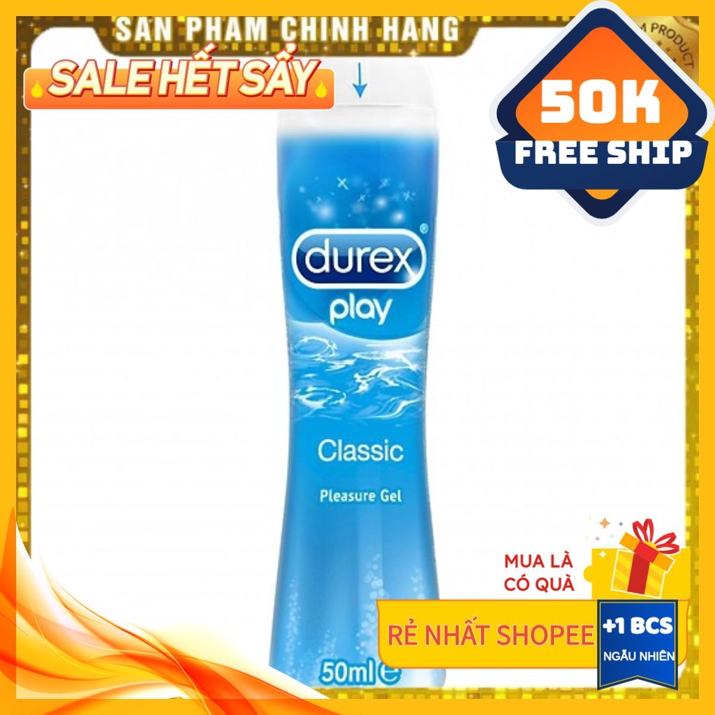 Gel bôi trơn tạo độ ẩm tự nhiên Durex Play Classic 50ml - Chính hãng