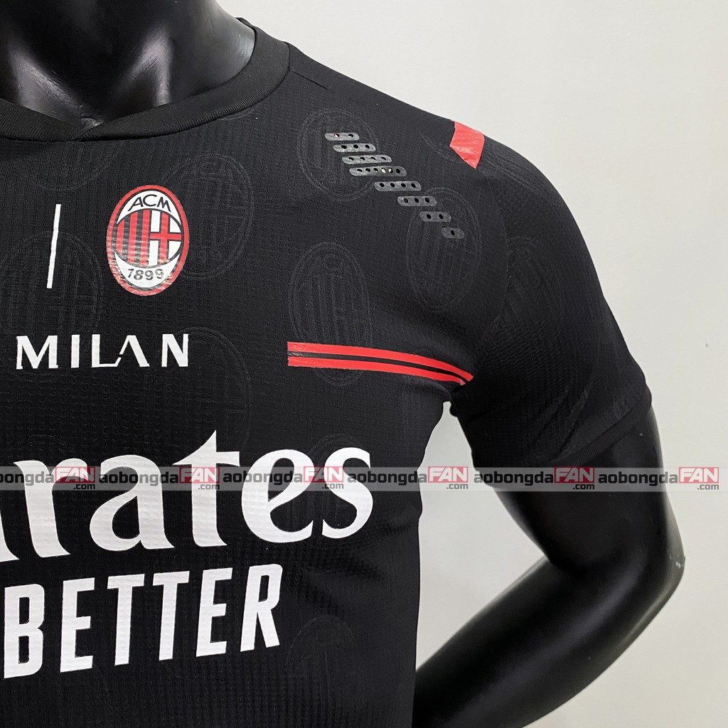 Áo Bóng Đá Ac Milan Đen Sân Khách 2021 - Hàng Thái