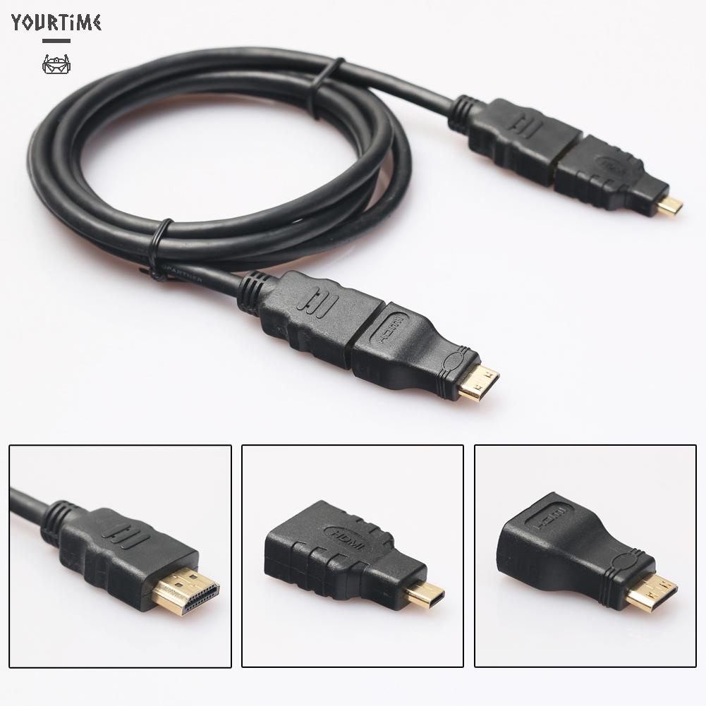 Cáp chuyển đổi HDMI sang Mini/Micro HDMI 3 trong 1 cho PC TV PS4