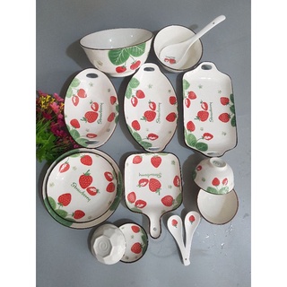 Set bát đĩa dâu tách lẻ món