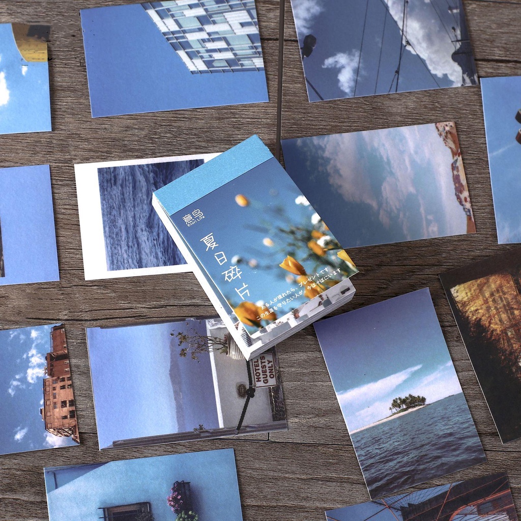 FAY Bộ 50 Tờ Sticker Dán Trang Trí Album Hình Phong Cảnh Dễ Thương