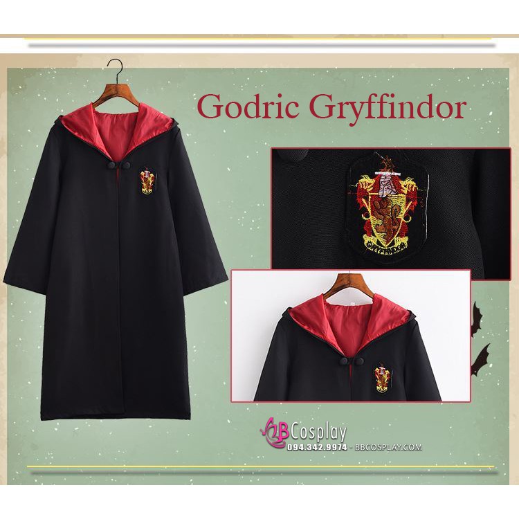 Trang Phục Harrypotter Salazar Slytherin - Godric Gryffindor - Rowena Ravenclaw - Helga Hufflepuff