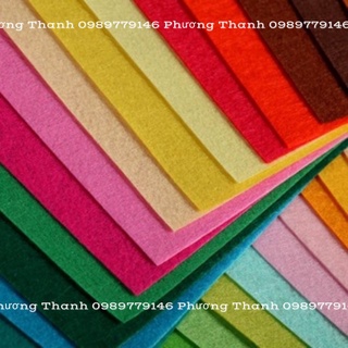 Vải nỉ, vải dạ 30x30cm, làm đồ thủ công handmade, vải ko dệt