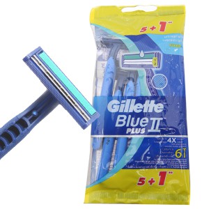 Dao cạo râu Gillette blue II Plus (gói 5+1 cây)