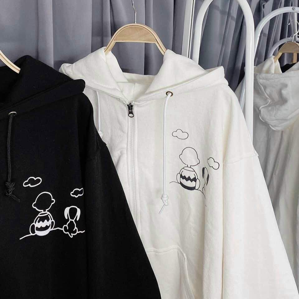 Áo HOODIE &amp; SWEATER Form Rộng Khóa Kéo Chất Nỉ Ngoại Mềm Mịn NEW KSB