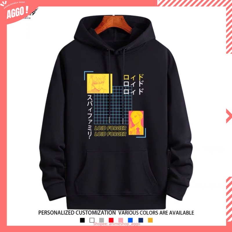Áo hoodie nỉ dài tay Spy x Family, áo hoodie in hình anime Spy x Family Loid, Yor, Anya Forger mẫu mới cực đẹp