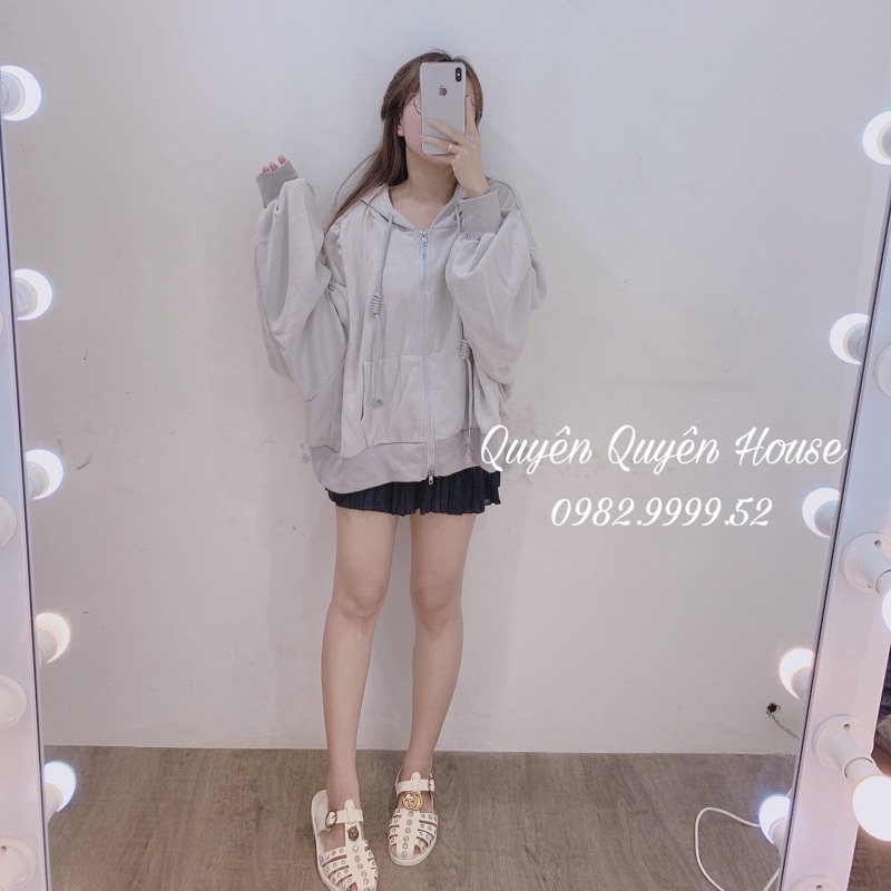 Áo khoác xám/ kem