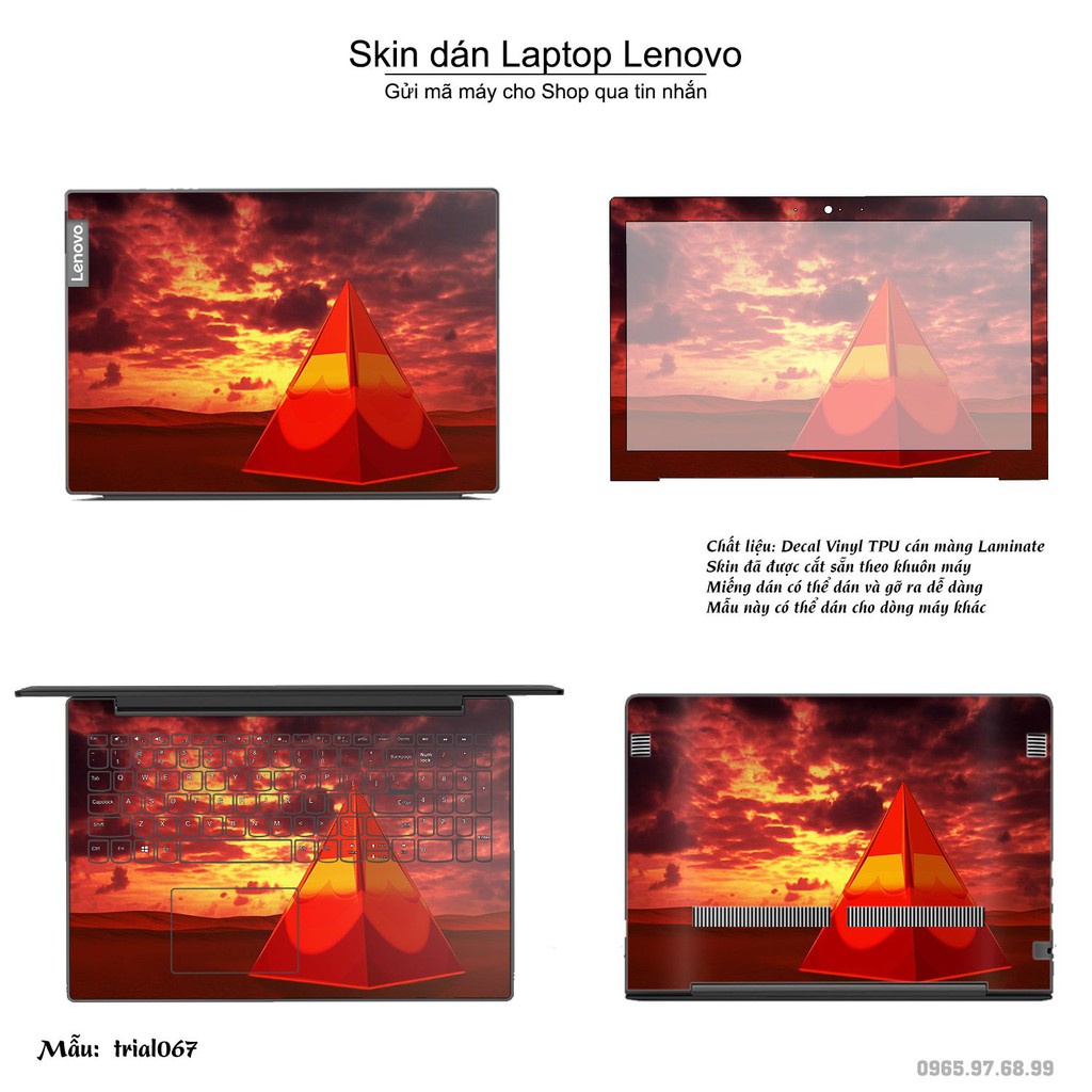 Skin dán Laptop Lenovo in hình Đa giác nhiều mẫu 12 (inbox mã máy cho Shop)