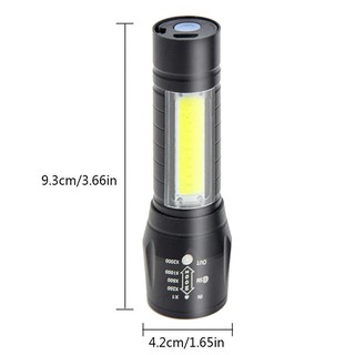 Đèn Pin Sạc Mini Có Zoom XPE+COB Light Siêu Sáng