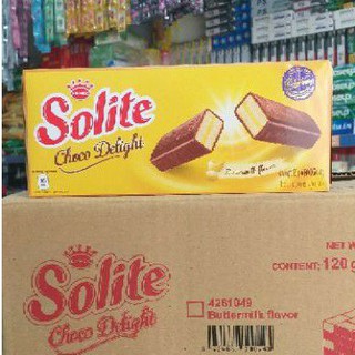 Bánh Solite Phủ Socola Tầng Kem Vị hộp 120g(6 gói x20g)