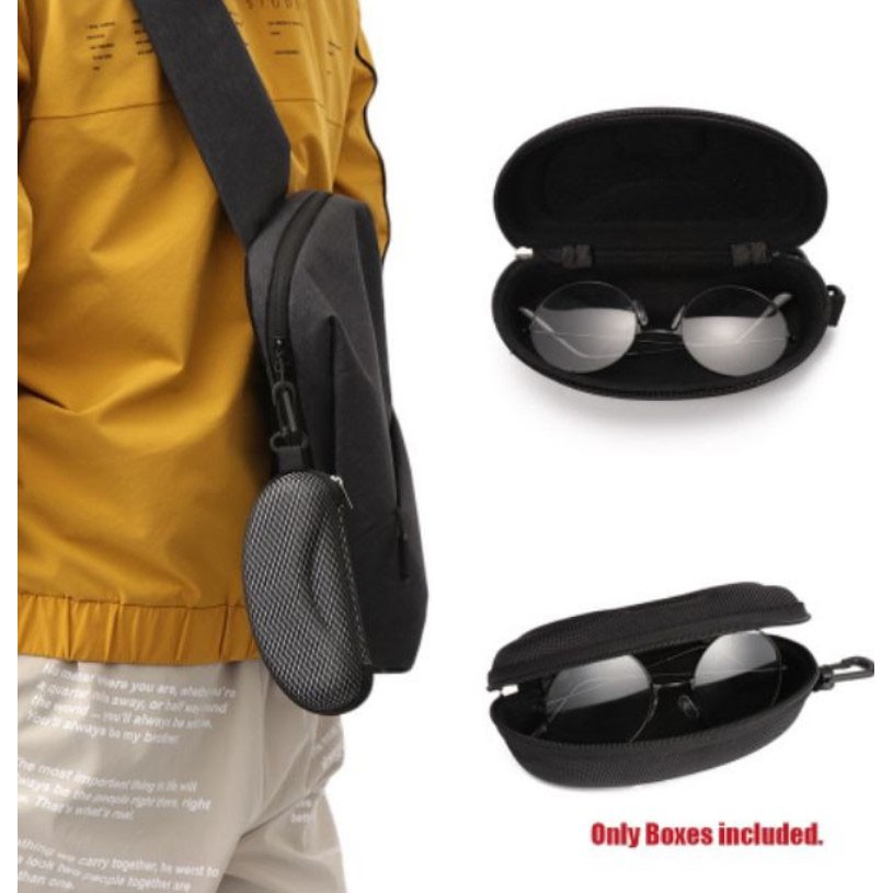 Hộp đựng kính có dây kéo và móc khóa