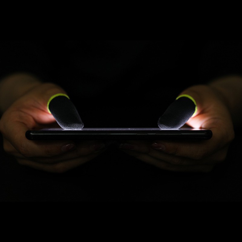 Bộ 12 Bọc Ngón Tay Chơi Game Trên Điện Thoại Màu Đen Vàng Tiện Dụng