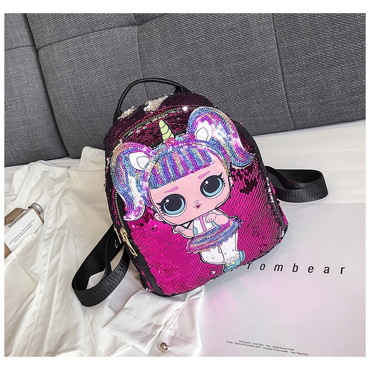 3d Lol Surprise Doll Kids Sequin Backpack Backpack Neo Kids Korea Balo Cute Túi Bé Gái