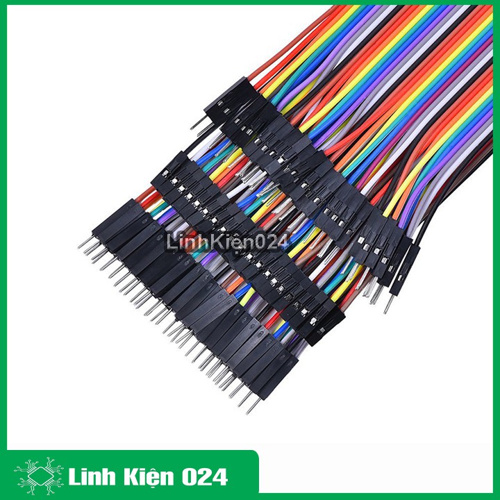 Dây Nối 40P 7 Màu Dài 10Cm ( 2 Đầu Đực Cái )