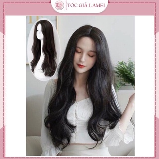 Tóc giả nữ nguyên đầu❤️FREESHIP❤️Tóc giả nữ cả đầu mái dài xoăn đuôi dạng dài 9105