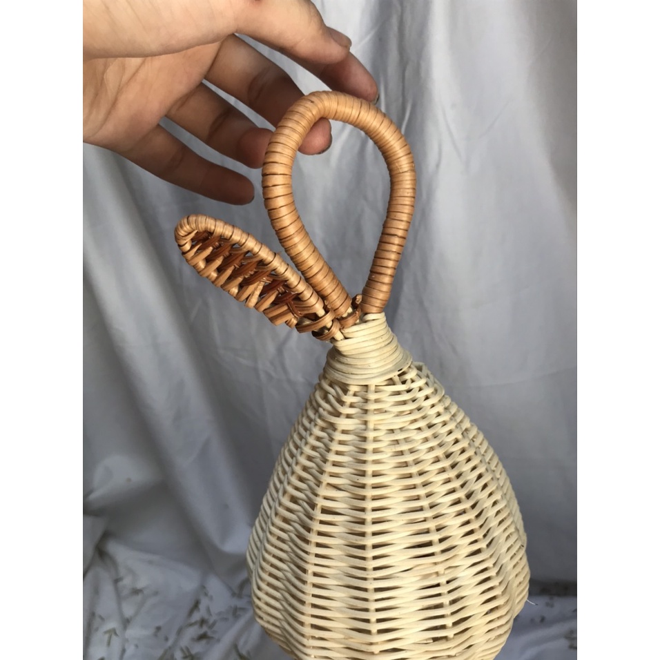 Chuông Đồ Chơi Cho Bé- Chất Liệu Mây Đan Thủ Công - Có Thể Làm Đạo Cụ Chụp Hình Hoặc Trang Trí Phòng Cho Bé Rất Xinh Xắn