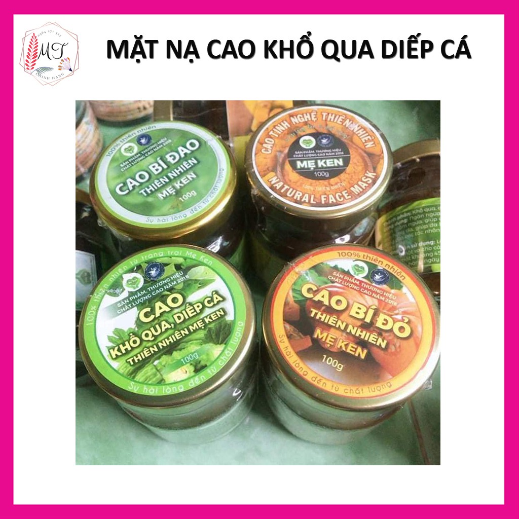 Mặt Nạ Cao Khổ Qua Diếp Cá Mẹ Ken 220gr - Cấp Ẩm Làm Dịu Da Mụn, Mụn Đỏ Tấy, Phù Hợp Da Nhạy Cảm