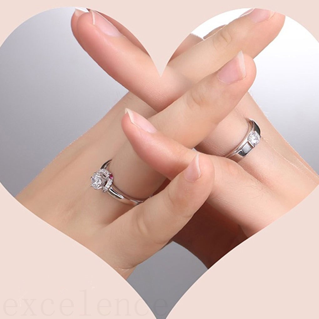 Nhẫn Hở Mạ Vàng Trắng Đính Đá Nhân Tạo Thời Trang