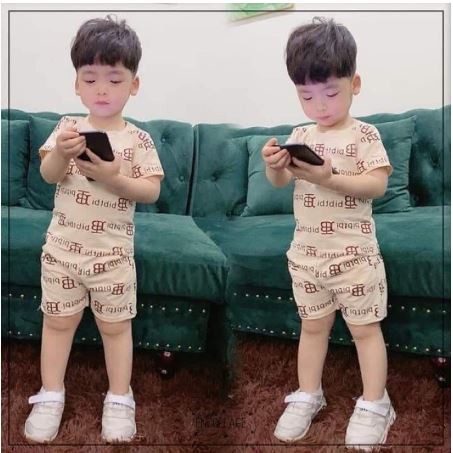 Bộ cộc tay chữ BT cho bé