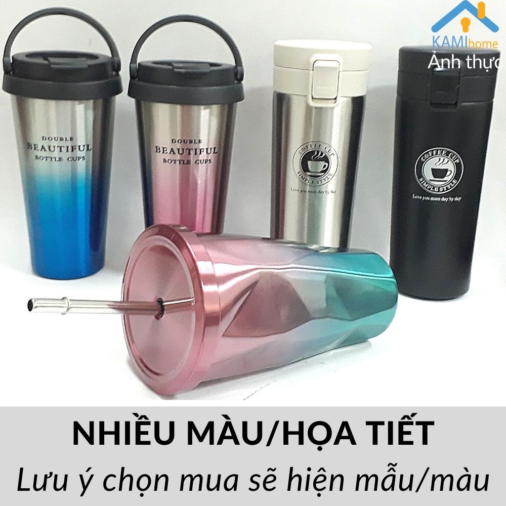 Ly giữ nhiệt Thái Lan 500ml inox cao cấp 304 bình nước cách nhiệt Kami22007.22040.22041