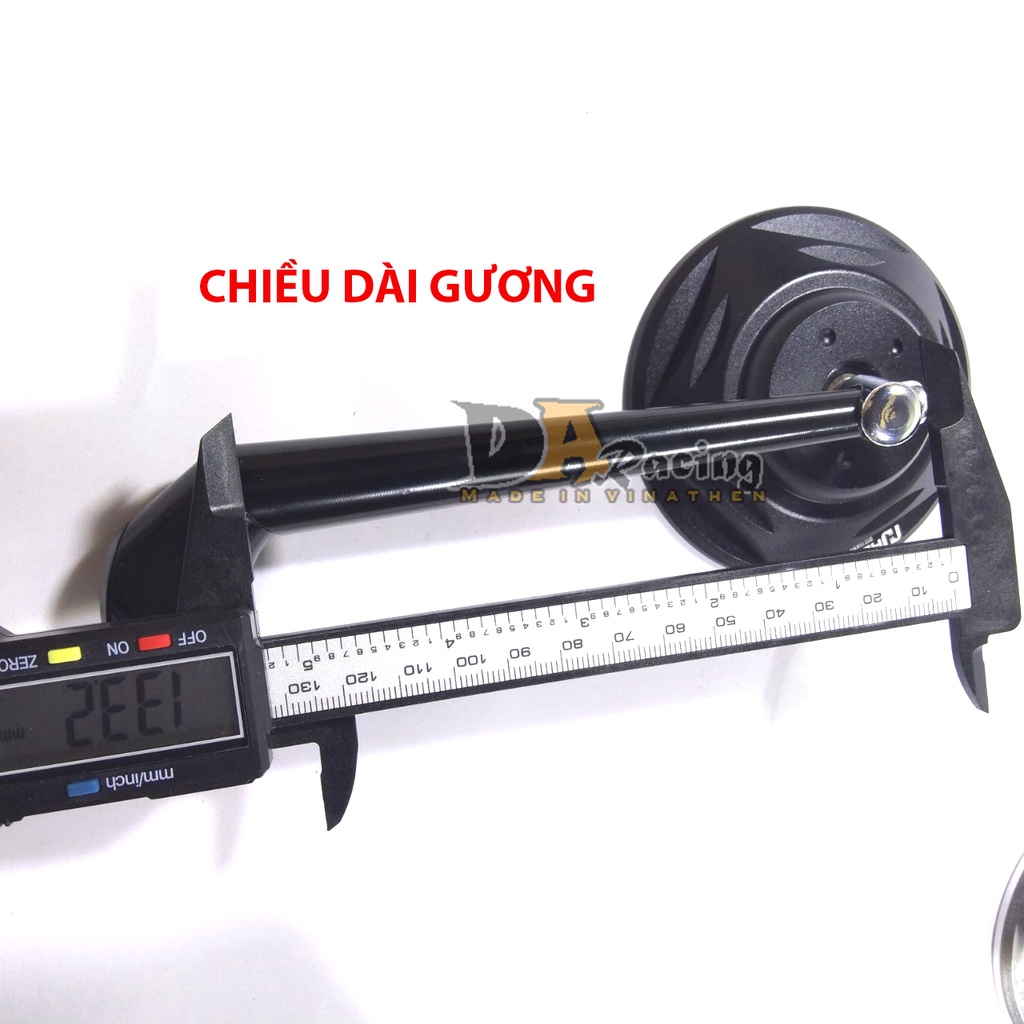 Gương Tròn H2C - Gương tròn xe máy CNC chân xéo