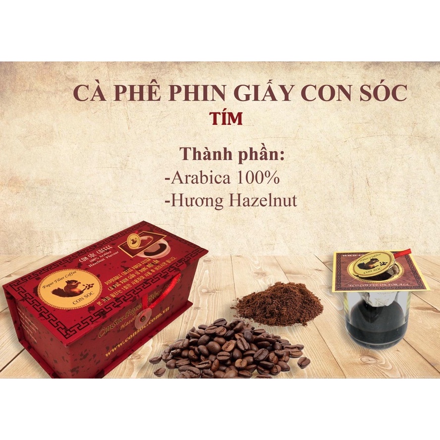 Cà Phê Con Sóc Phin Lọc tím 10G x 10 Gói