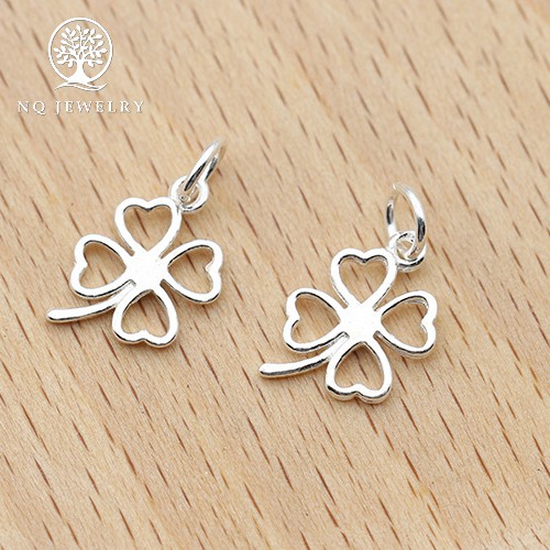 Charm bạc cỏ 4 lá treo - NQ Jewelry