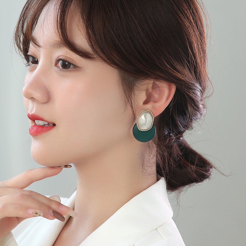 Bông Tai Đính Ngọc Trai Nhân Tạo Phong Cách Hàn Quốc Mới 2022 Dành Cho Nữ