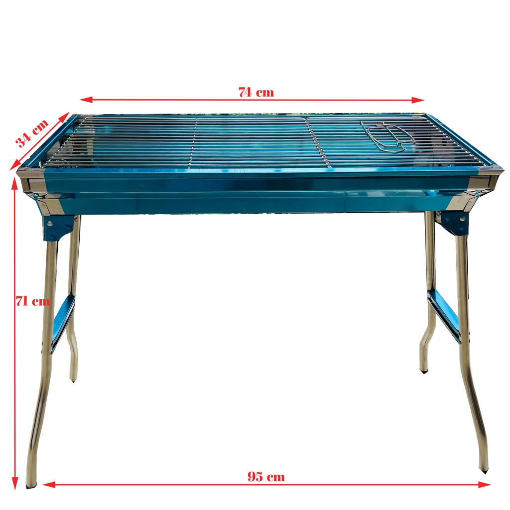 Bếp nướng than hoa cao cấp Model  BH02 kích thước 73 * 33,5 * 70 cm chất liệu inox không gỉ