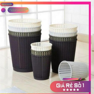 RẺ VÔ ĐỊCH Sọt rác nhựa giả mây Việt Nhật phong cách Hàn Quốc