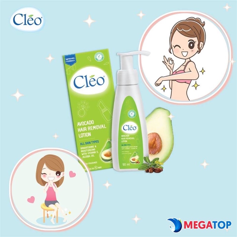 KEM BƠ TẨY LÔNG DANG SỮA CLEO CHIẾT XUẤT TRÁI BƠ 90g