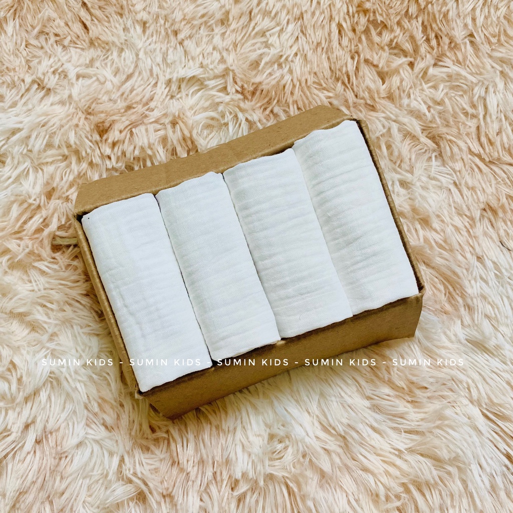 Khăn sữa xô Muslin organic cao cấp , mềm mại , thấm hút tốt cho bé