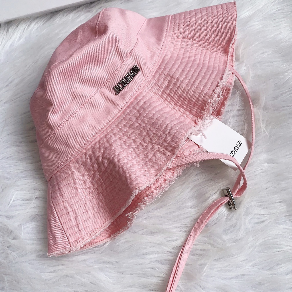 Mũ Ngư Dân Chống Nắng Chất Lượng Cao In Chữ JACQUEMUS Kiểu Pháp / Nhãn Kim Loại / HJ01