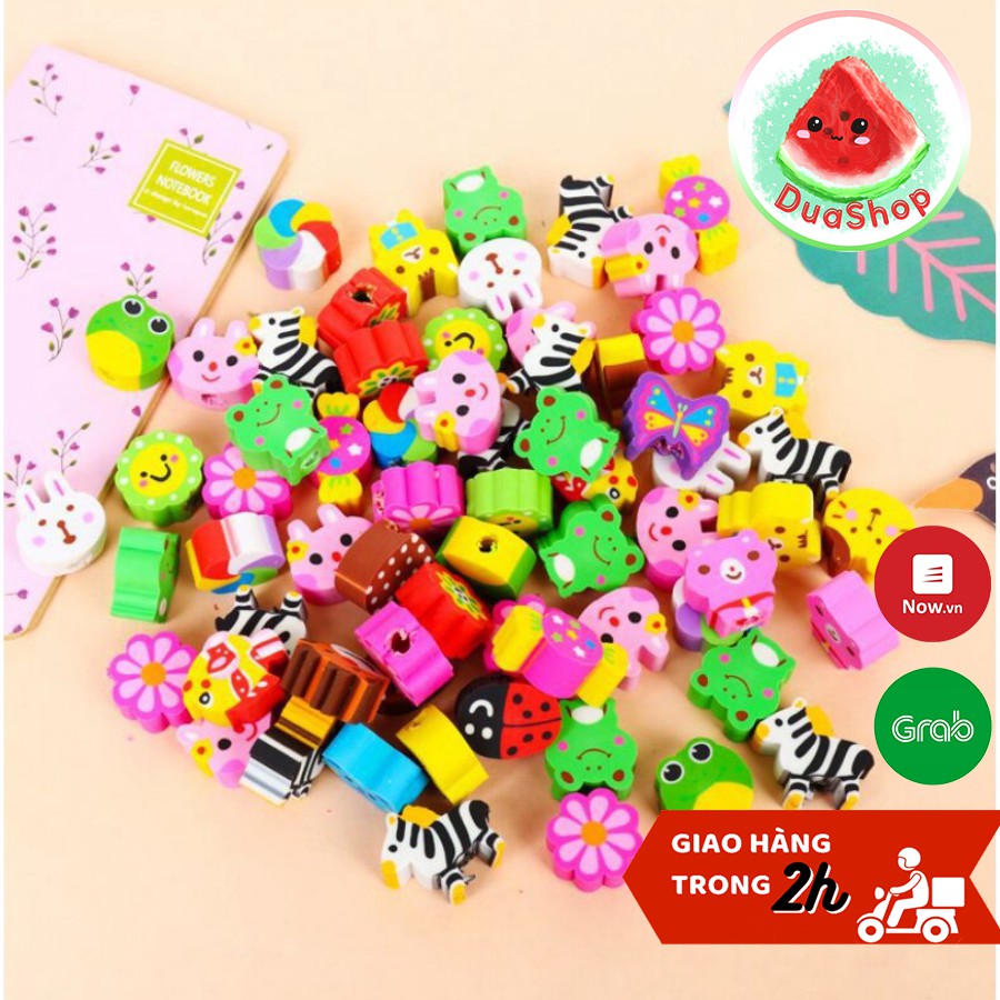 Set 10 tẩy bút chì hoạt hình hàng to đẹpDuashop