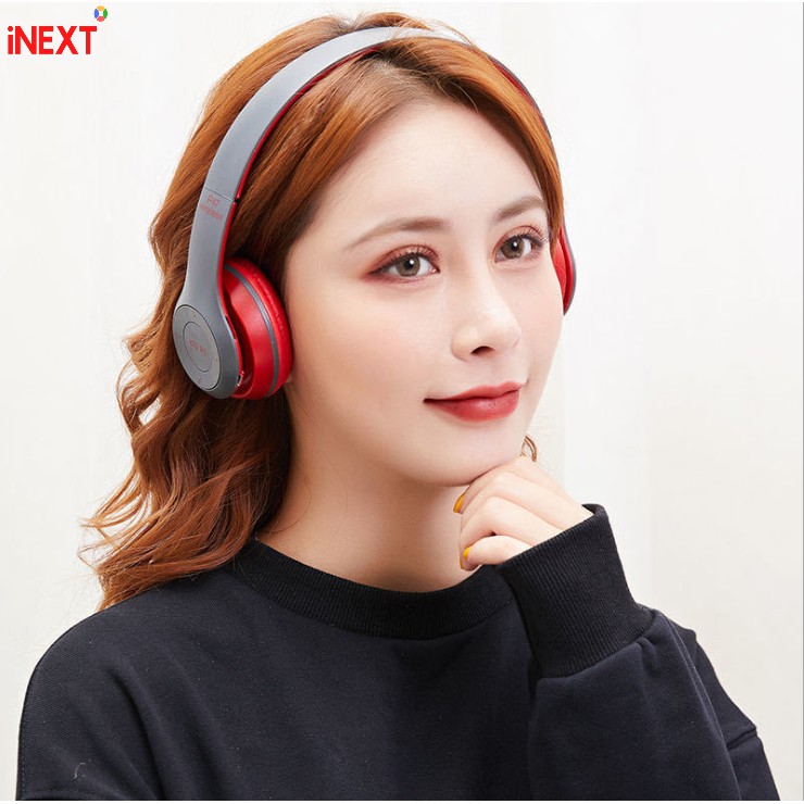 Tai nghe Bluetooth P47 iNEXT chụp tai P47 iNEXT – Tai nghe Bluetooth 5.0  hỗ trợ đàm thoại, chống ồn tuyệt đối