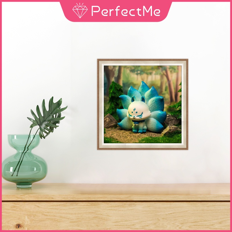 Set tranh đính đá 5D DIY hình chú cáo Xiuxian đáng yêu dùng để trang trí nhà 30x30